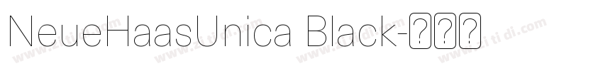 NeueHaasUnica Black字体转换
